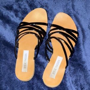 Steve Madden Black Strappy Sandals